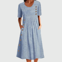 Celyn – Robe midi à rayures