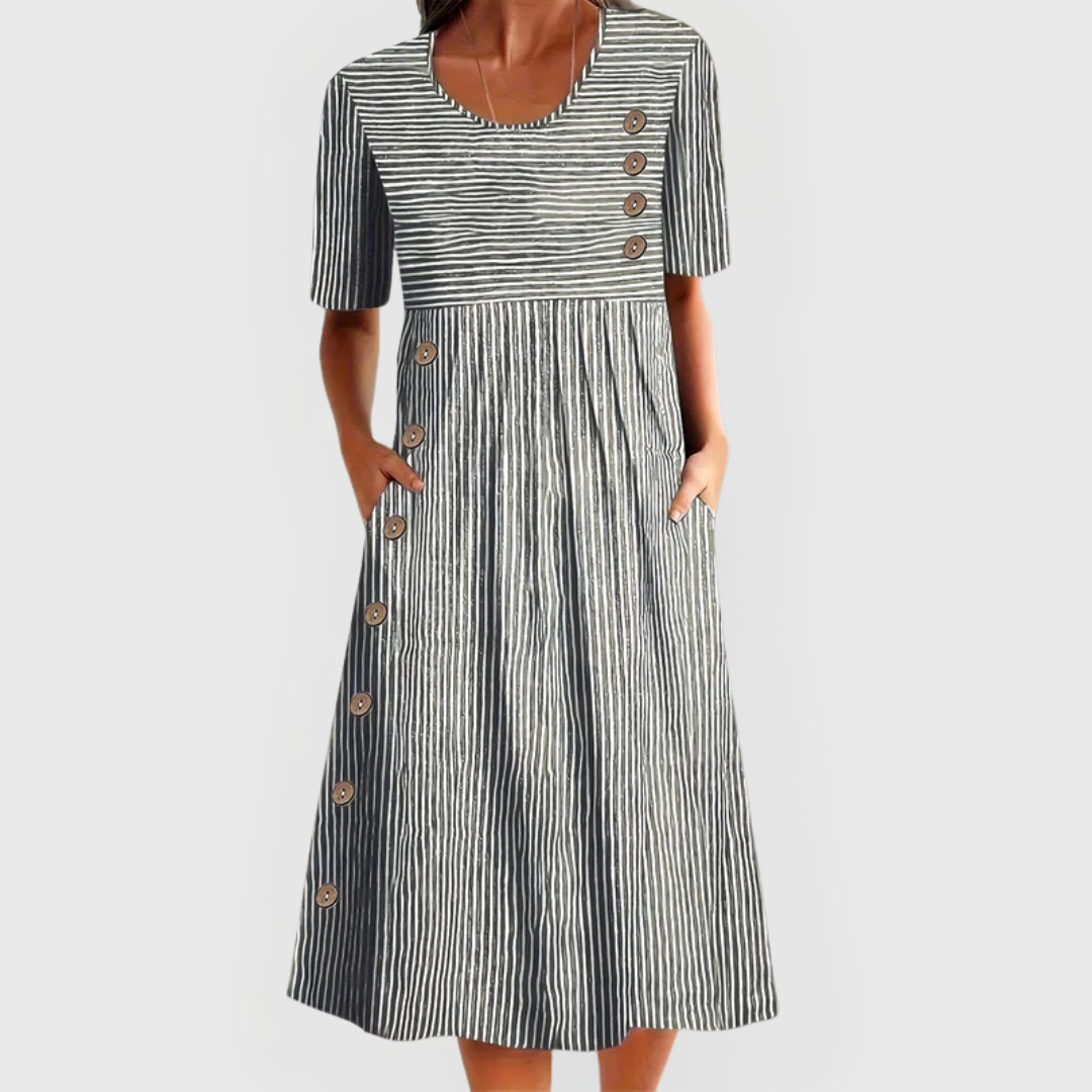 Celyn – Robe midi à rayures