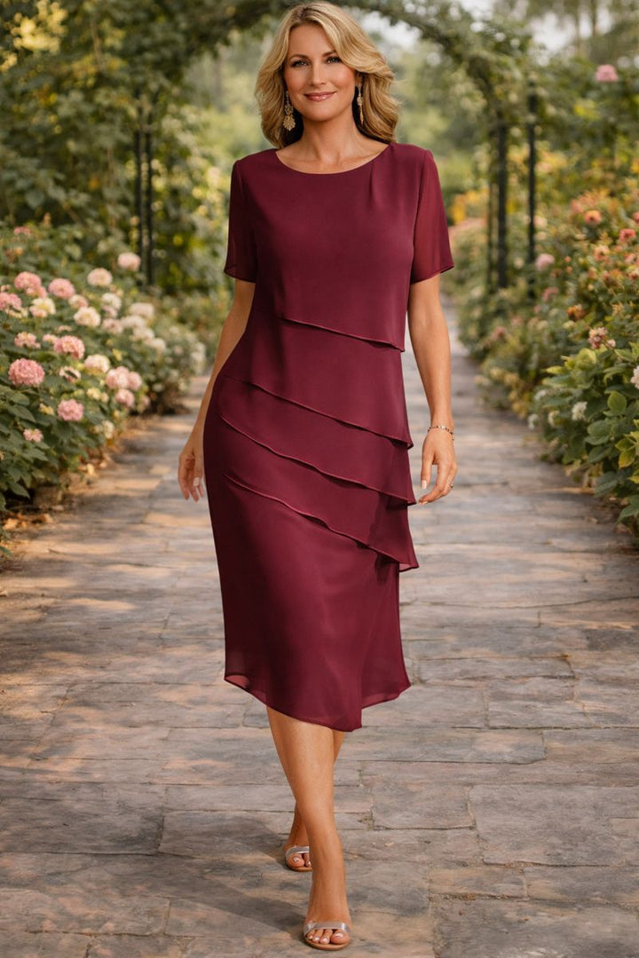 Elena - Robe en chiffon à volants